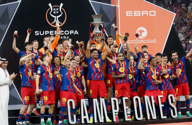 Barcelona vence al Real Madrid y conquista su 16ª Supercopa de España